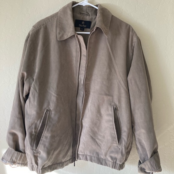 Gary Player Poly Suede Bomber Jacket - Picture 1 of 5